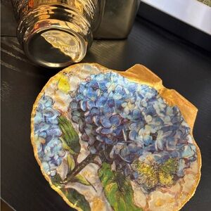 Hand crafted decoupage  shell.